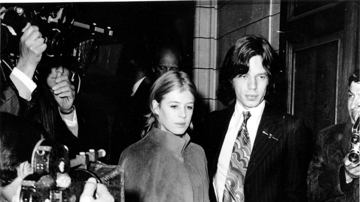 Marianne Faithfull and Jagger in court