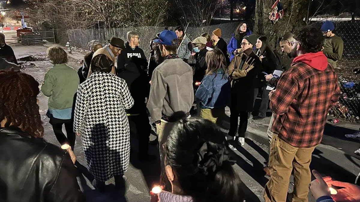 vigil with people attending