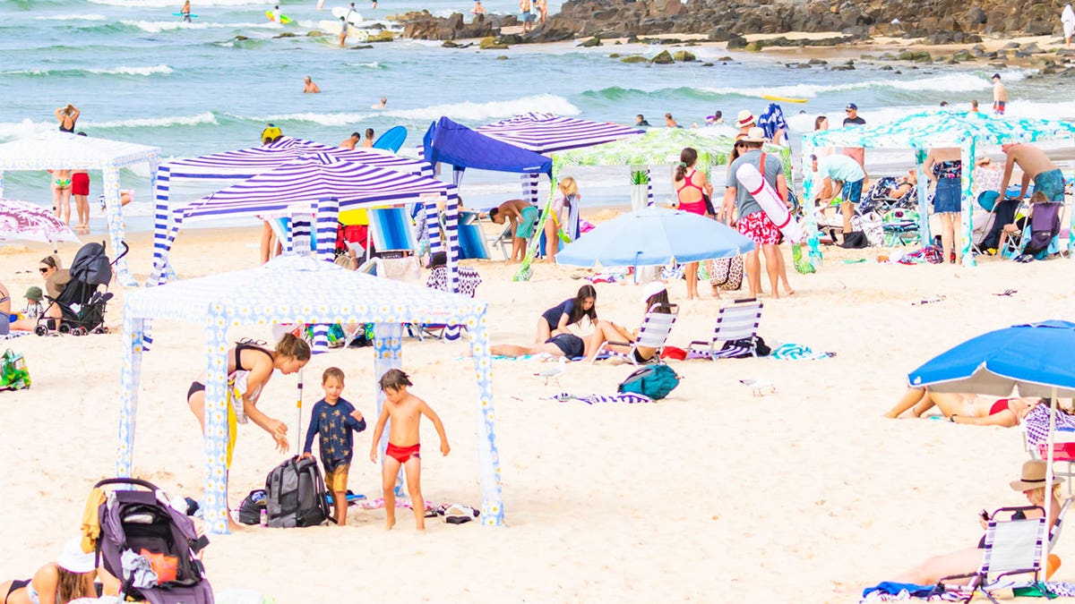 Australia beach cabanas