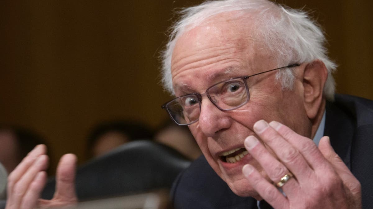 Sen. Bernie Sanders, I-Vt., speaks during the confirmation proceeding  for Robert F. Kennedy Jr. connected  Jan. 30, 2025.