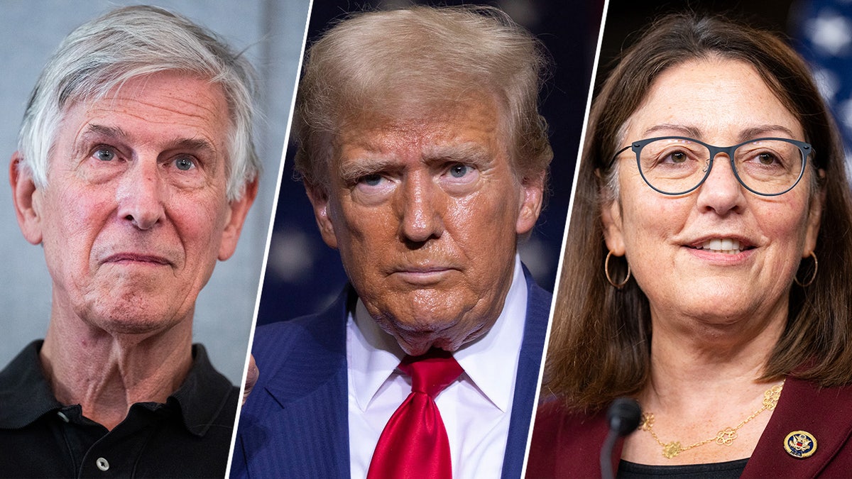 Democratic Reps. Don Beyer of Virginia and Suzan DelBene of Washington with President-elect Trump