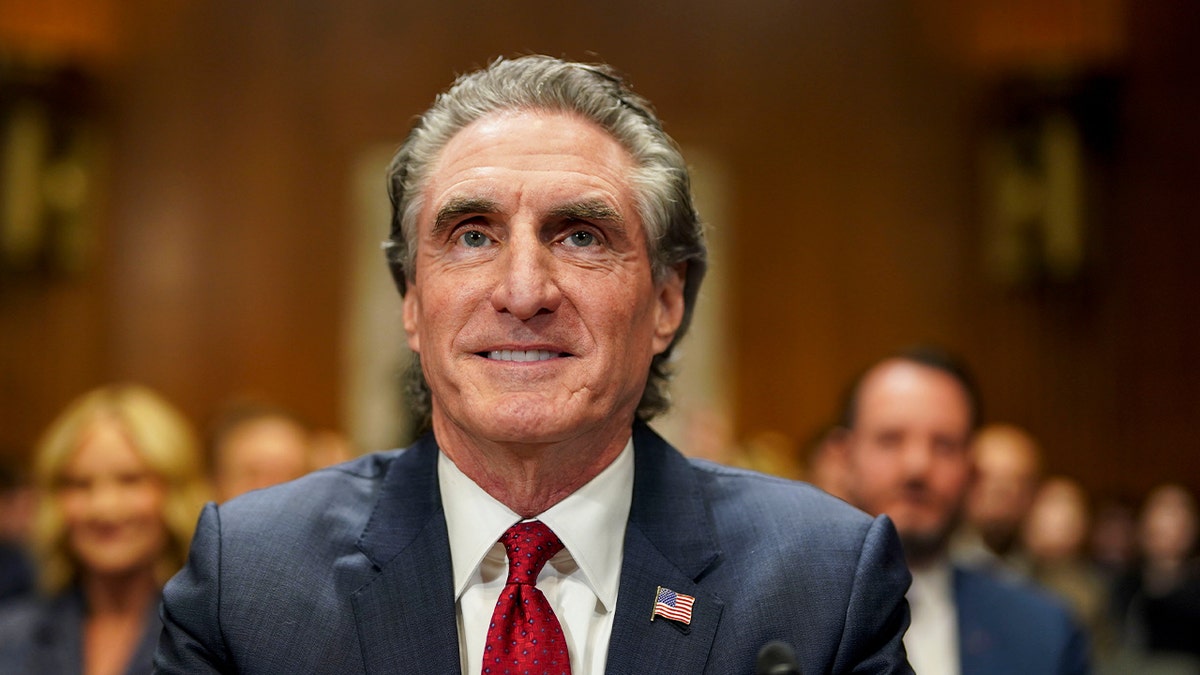 Then-North Dakota Gov. Doug Burgum speaks during a Senate Energy and Natural Resources Committee confirmation hearing in Washington, D.C., on Thursday, Jan. 16, 2025.