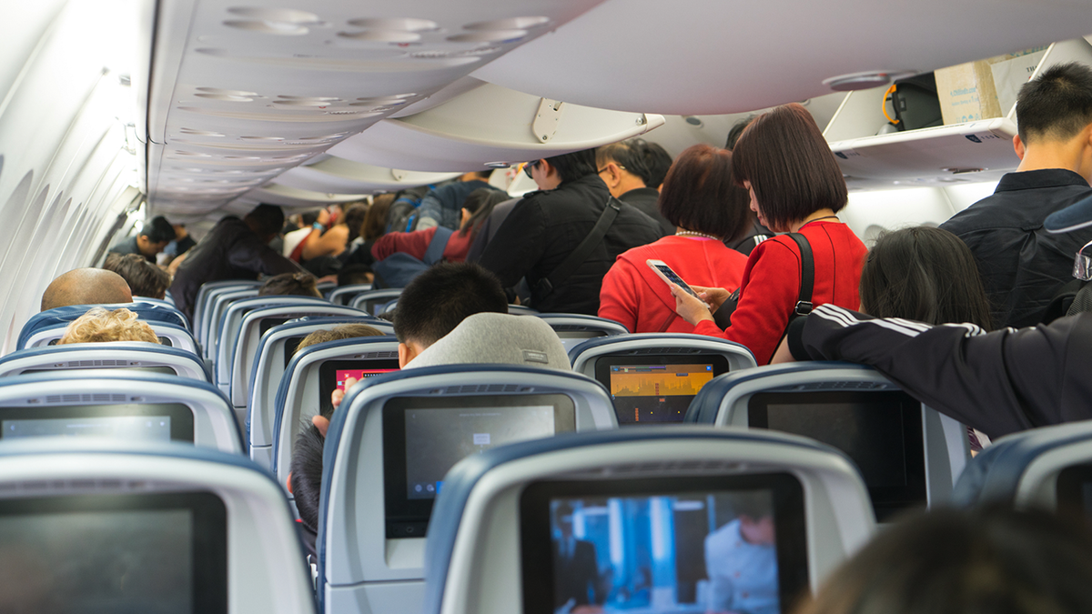 passengers on an airplane