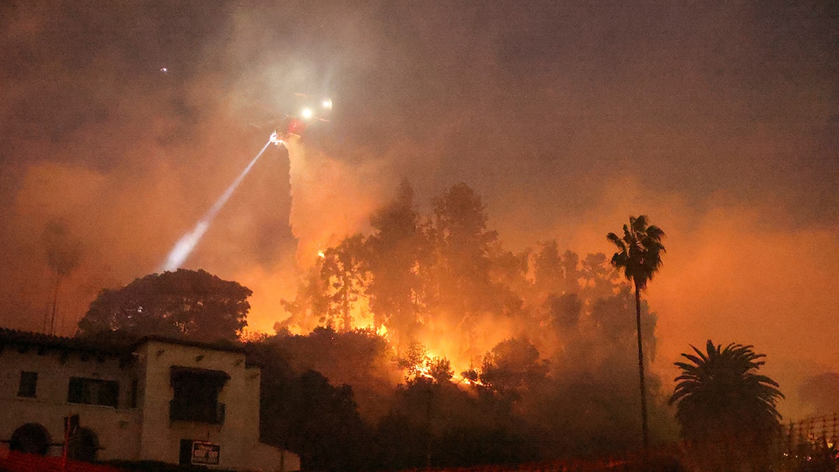 Sunset Fire in the Hollywood neighborhood of Los Angeles