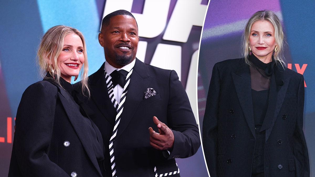 Cameron Diaz and Jamie Foxx attend the premiere of their movie