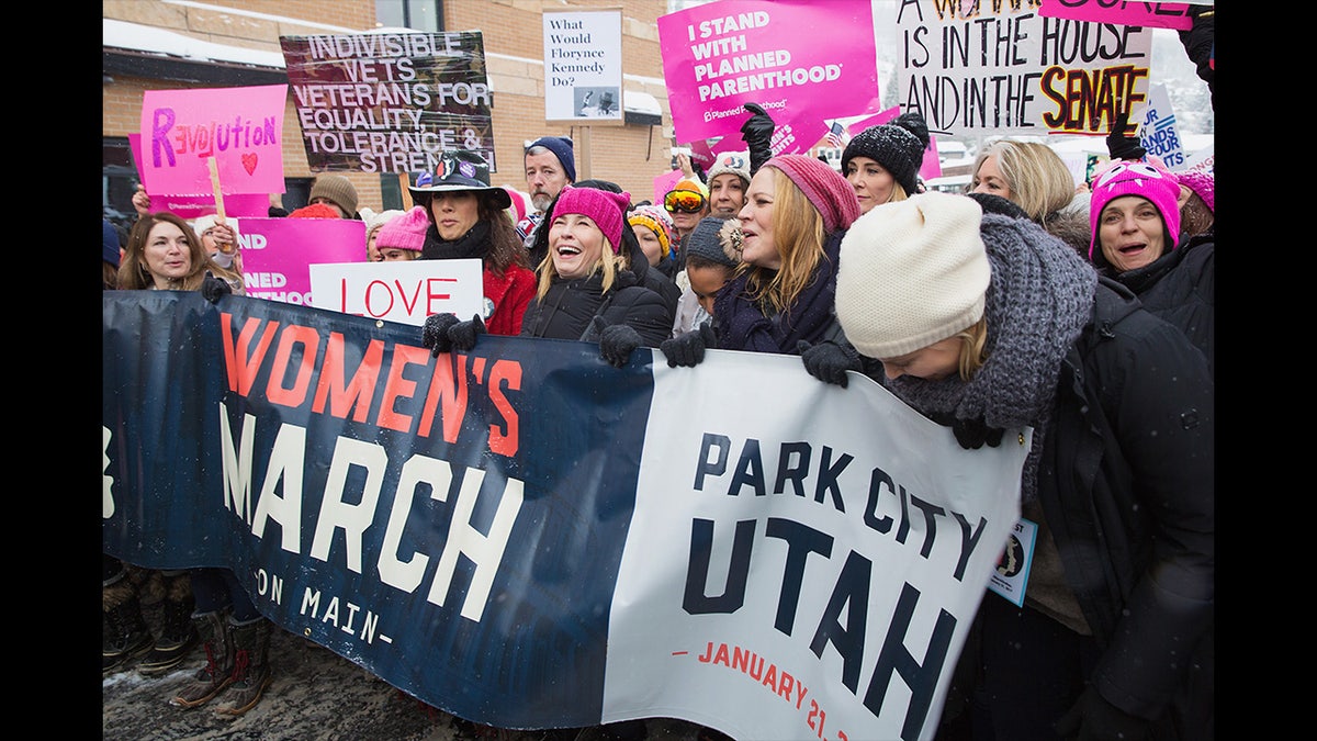 Chelsea Handler at Women's March in Park City, Utah, January 31, 2025.