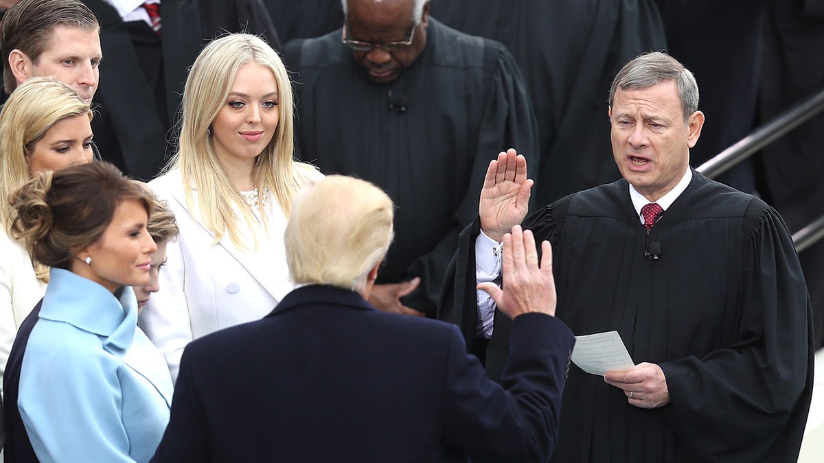 President Donald Trump was sworn in by Chief Justice John Roberts