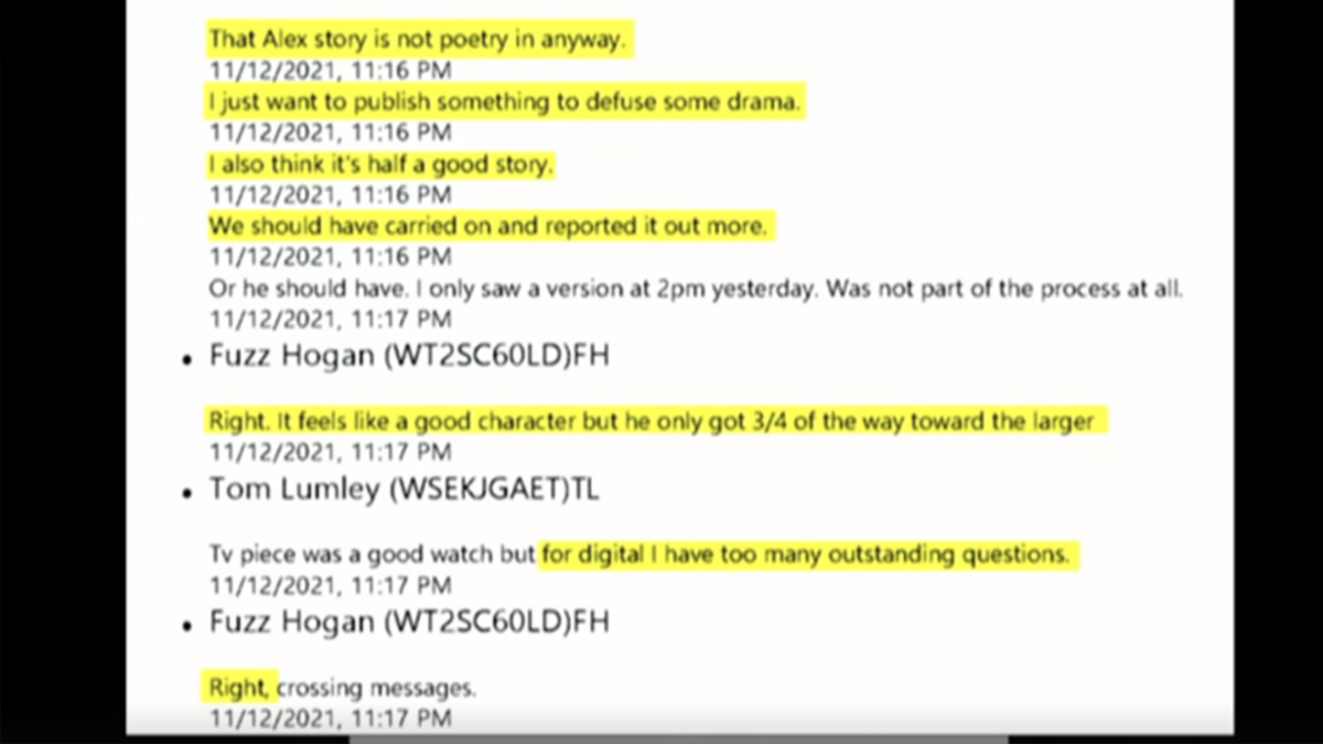 CNN senior national security editor Thomas Lumley said in an internal message to colleagues that Alex Marquardt’s report was "not poetry" and "half a good story."