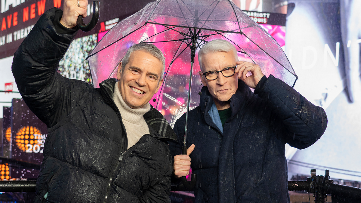 CNN New Year's Eve hosts Andy Cohen and Anderson Cooper.