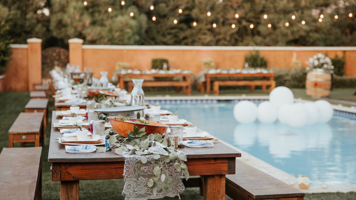 Throw a backyard wedding with the help of these items.