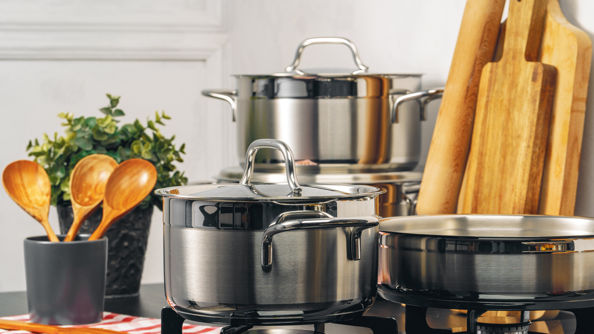 Stainless steel cookware is a good investment for healthy eating.