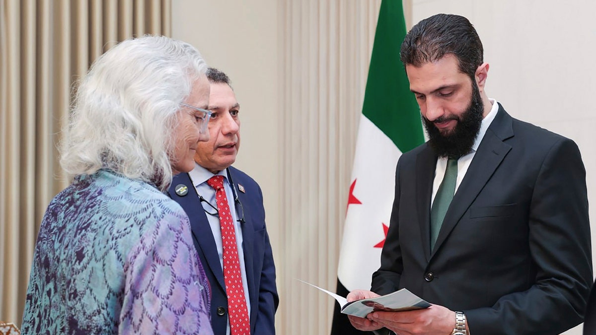 Debra Tice, mother of missing Marine veteran Austin Tice, meets Syria's de facto leader, Ahmed al-Sharaa