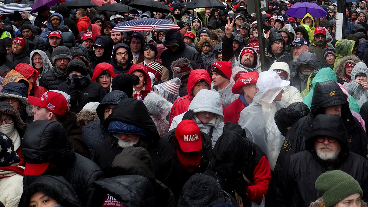 Supporters stitchery  extracurricular  Capital One Arena, up  of a rally for U.S. President-elect Donald Trump the time  earlier  helium  is scheduled to beryllium  inaugurated for a 2nd  term