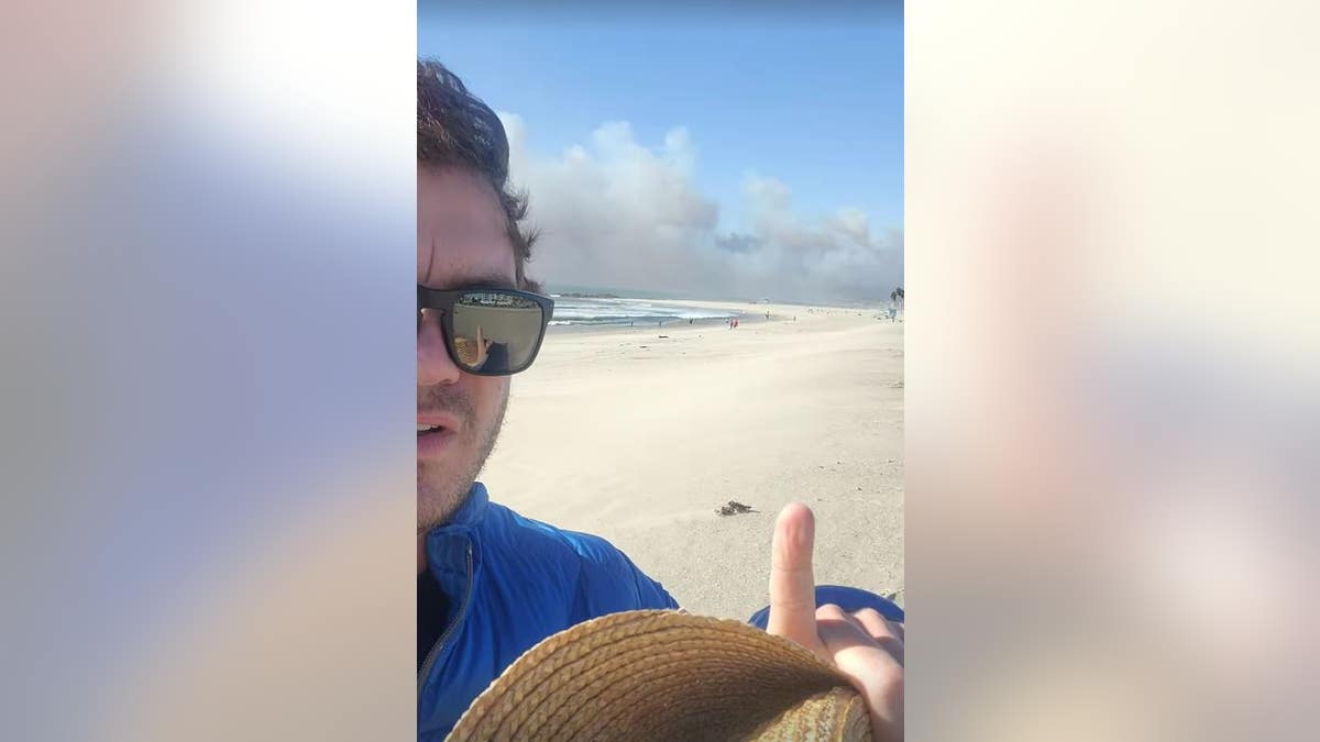 Emile Hirsch posting video of fire