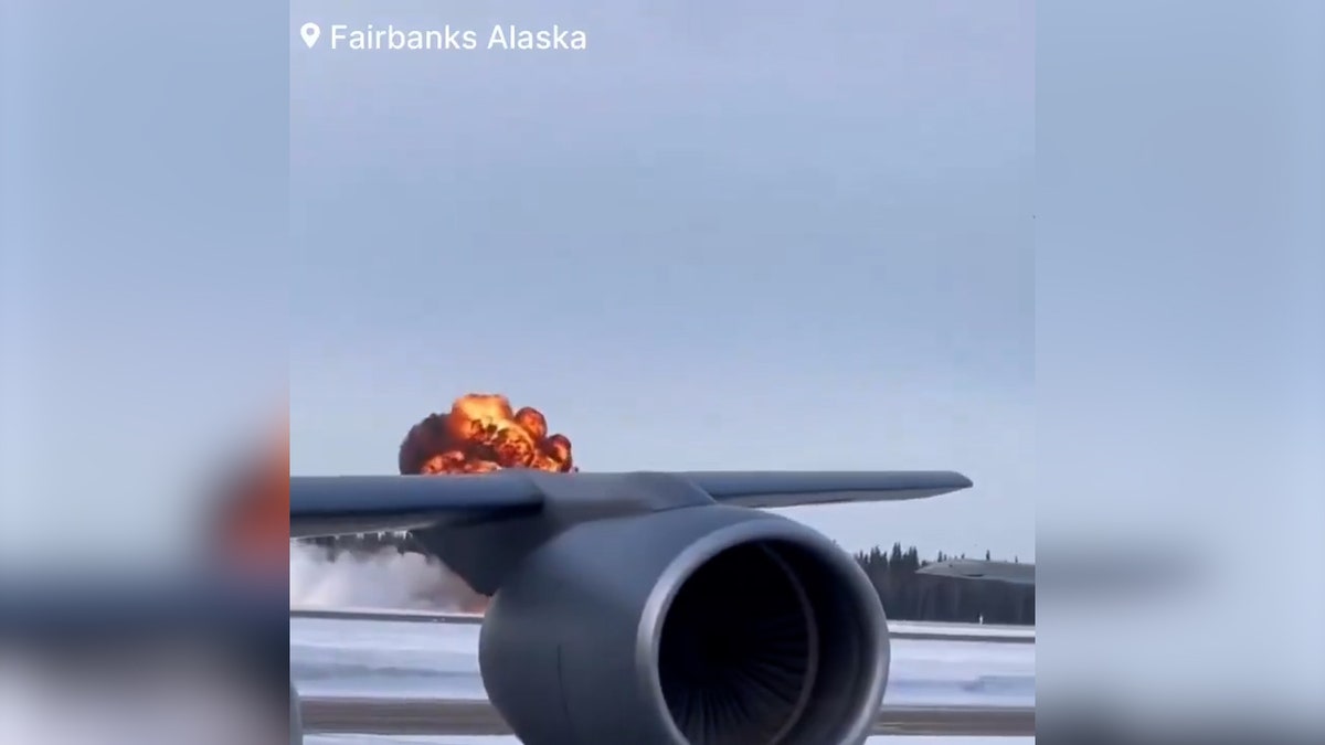 An F-35 fighter jet hits the ground and explodes.