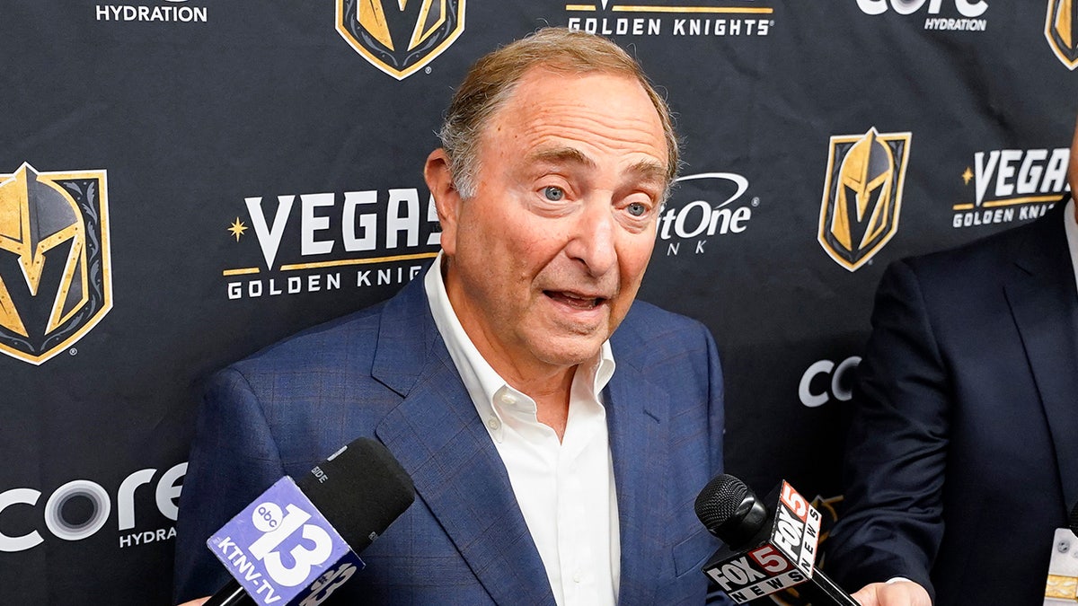 Gary Bettman speaks to the media