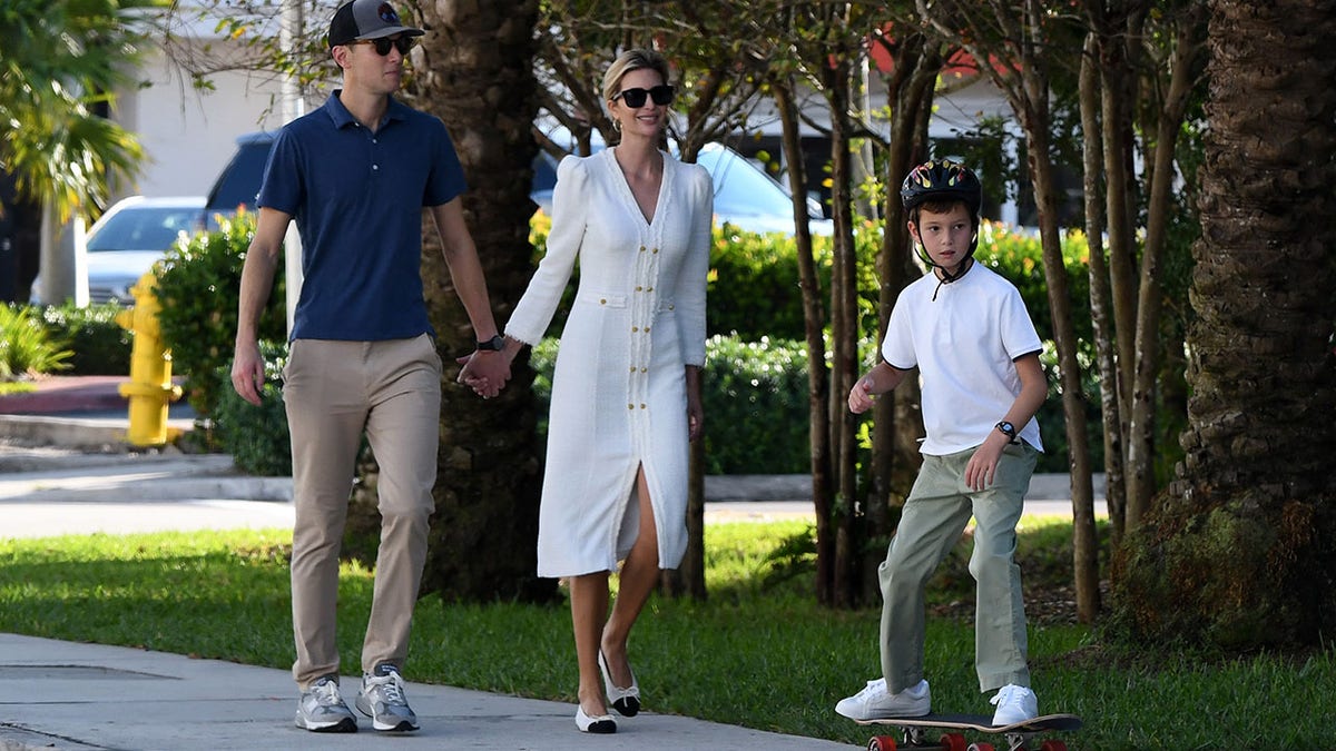 Ivanka Trump and Jared Kushner are seen out for a walk