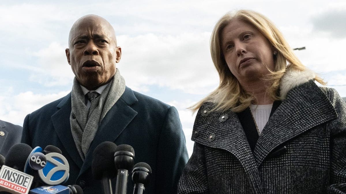 NYC Mayor Eric Adams and NYPD Commissioner Jessica Tisch hold a news briefing