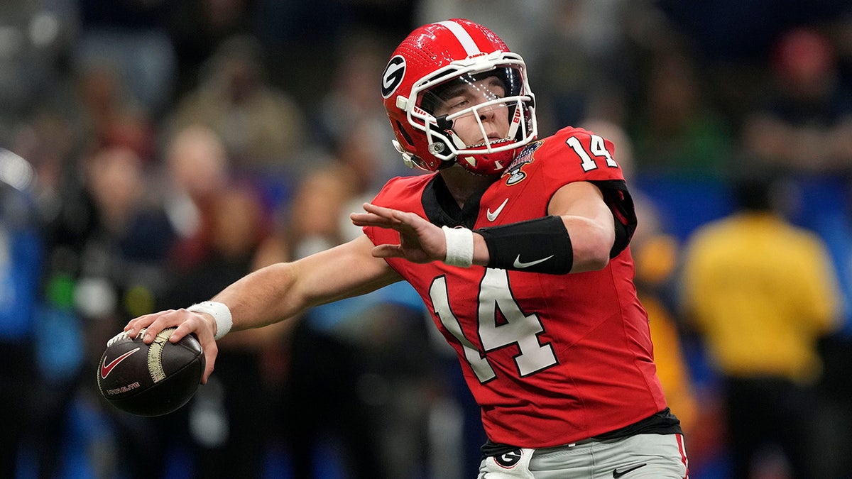 Gunner Stockton throws a ball