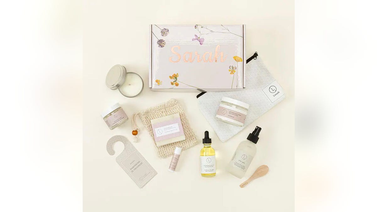 She'll love this personalized spa set.