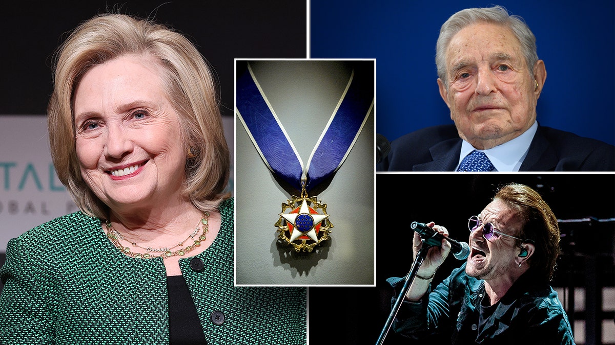 Hillary Clinton, George Soros, Bono, Presidential Medal of Freedom