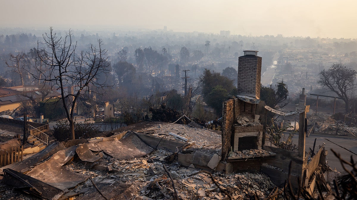 A home destroyed by the fires