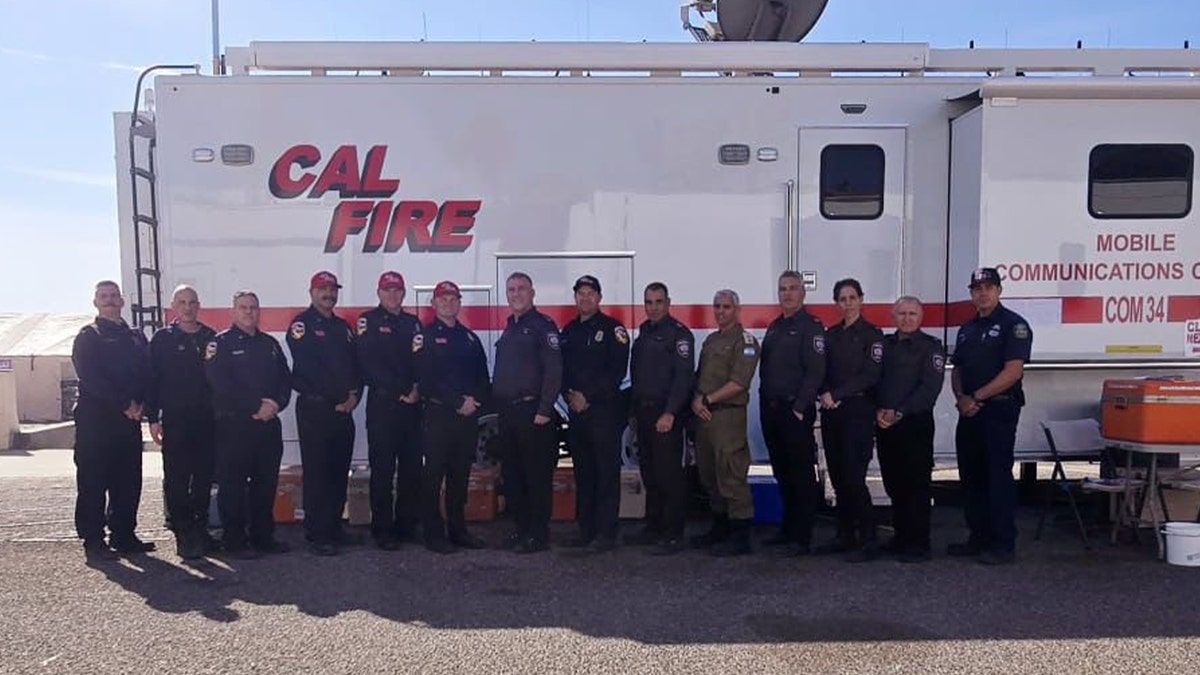 team of Israeli firefighters