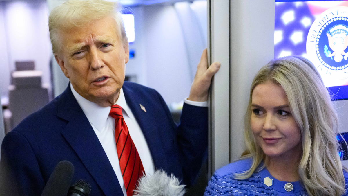 U.S. President Donald Trump and White House Press Secretary Karoline Leavitt.