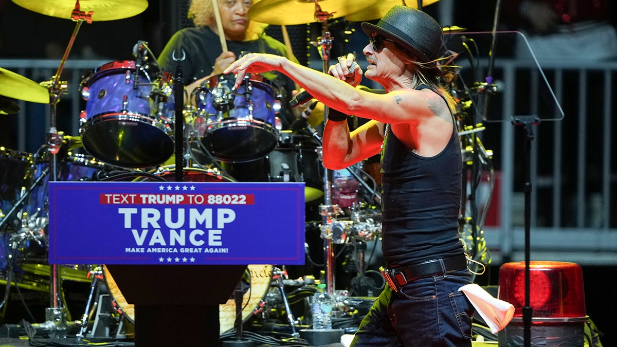 Kid Rock performs at Donald Trump inauguration rally.