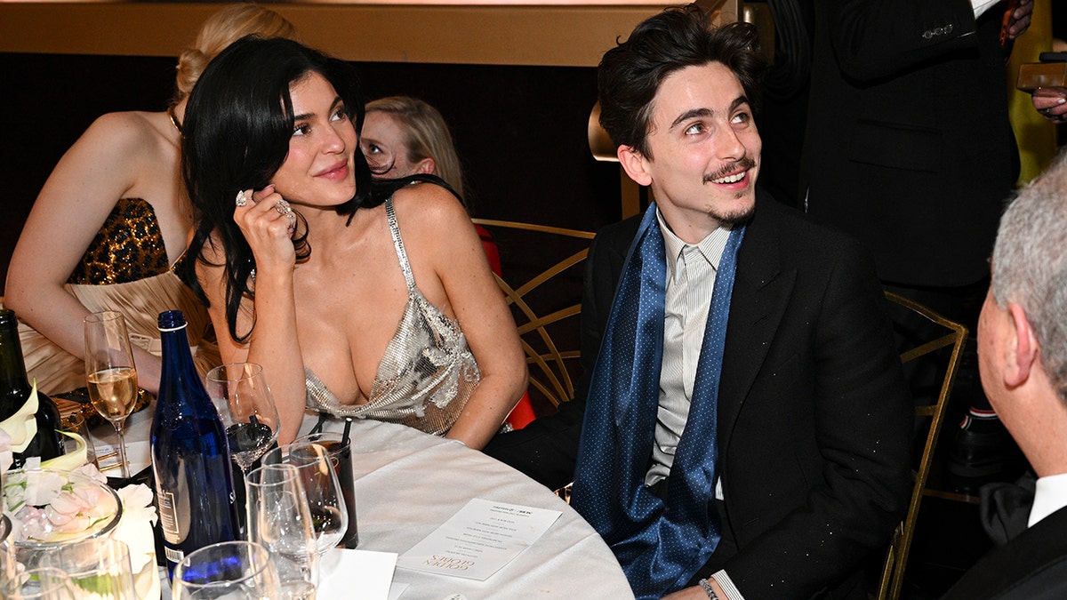 Kylie Jenner and Timothee Chalamet at the Golden Globes