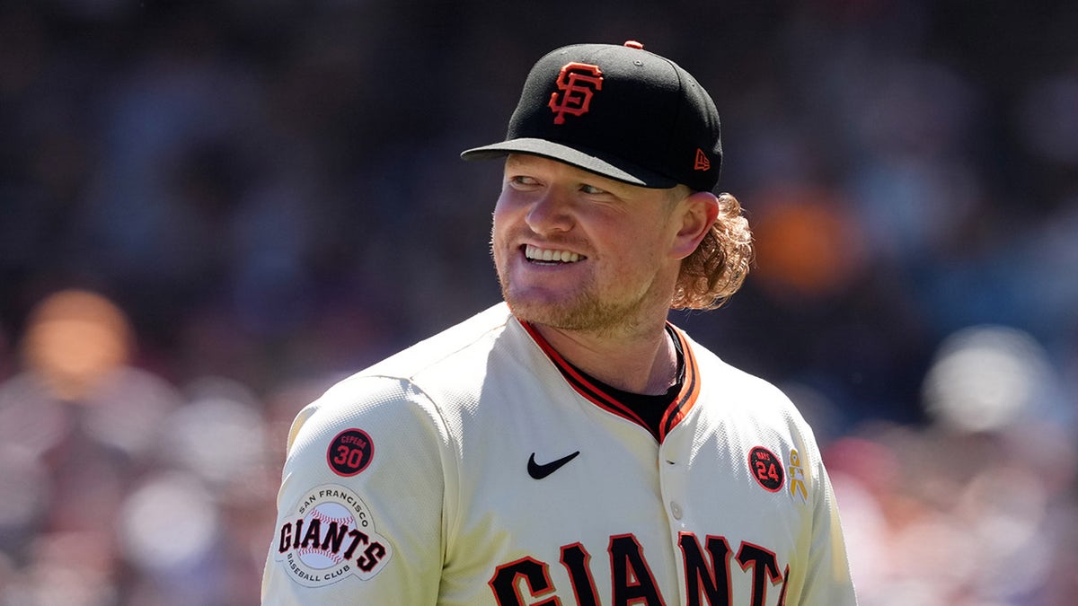 San Francisco Giants pitcher Logan Webb pitching during a baseball game at Oracle Park