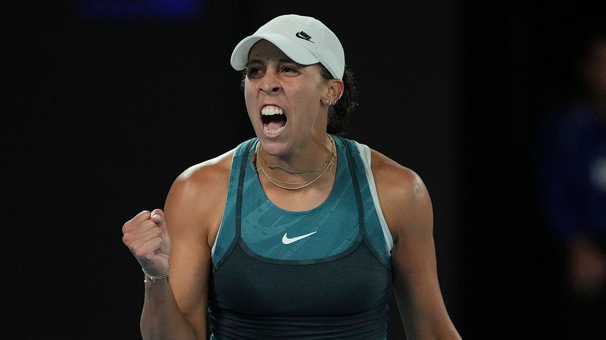 Madison Keys reacts