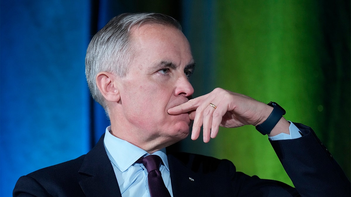 FILE - Mark Carney, who has served as the governor of the Bank of Canada and the Bank of England, speaks at the Sustainable Finance conference, Nov. 28, 2024. 