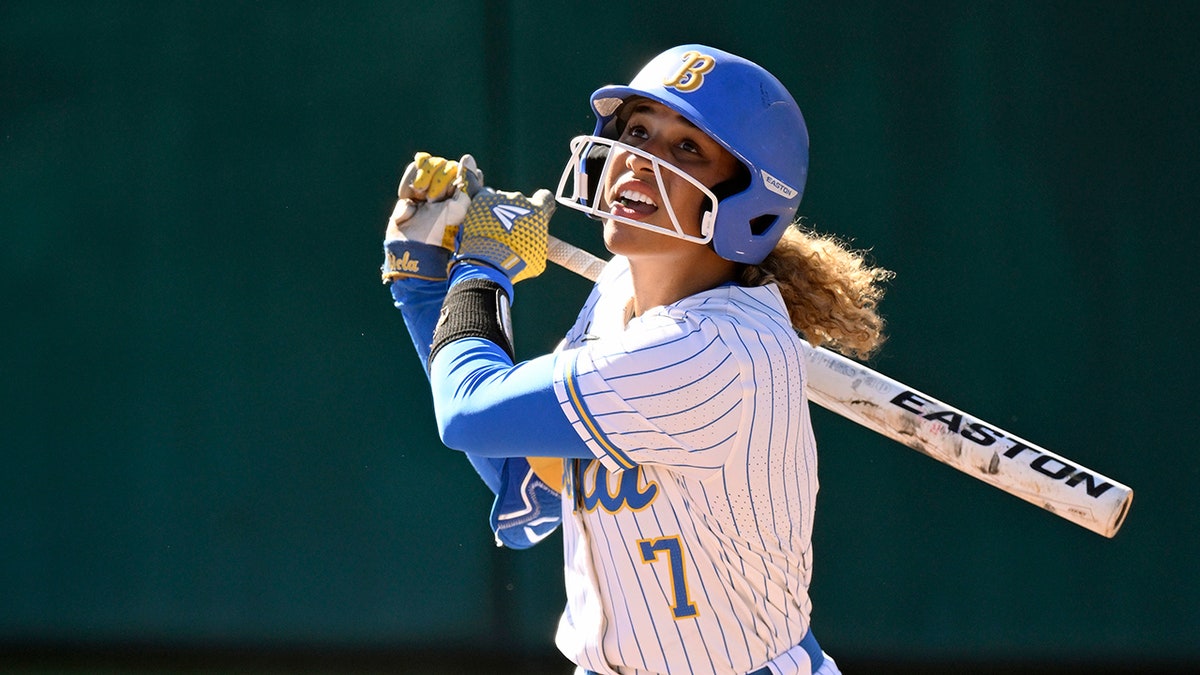 Maya Brady in the batter's box