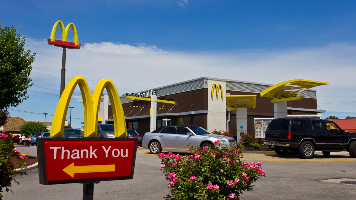 A McDonald's drive-thru in Indianapolis is shown in 2016.