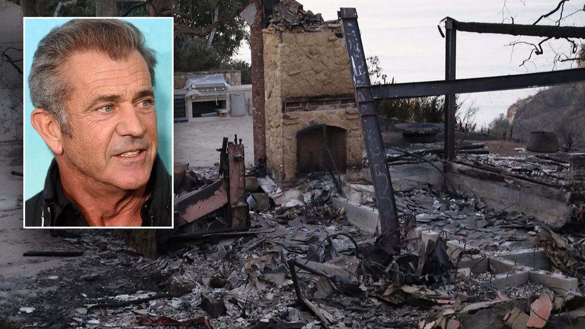 Mel gibson fire at home