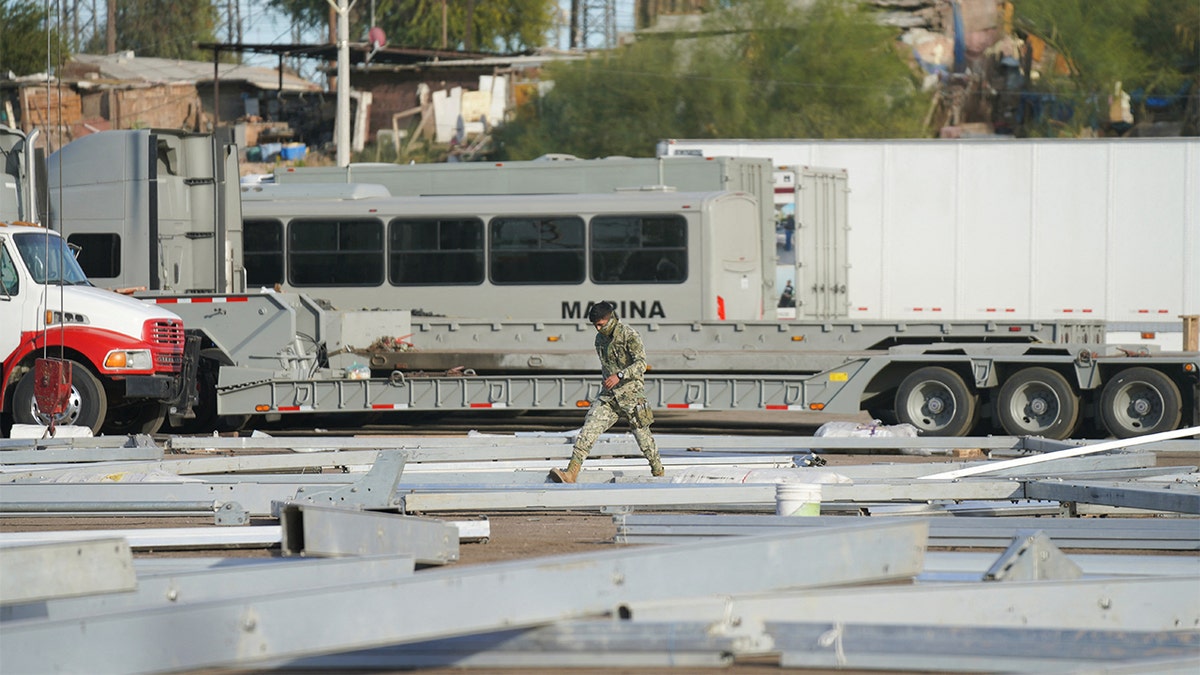 Mexico is building shelters along the border in preparation for mass deportations from the United States