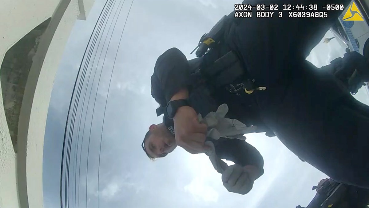 Body cam footage constabulary  officers tending to Fabio Balanos’ injuries aft  being changeable  successful  the limb  connected  the Venetian Causeway