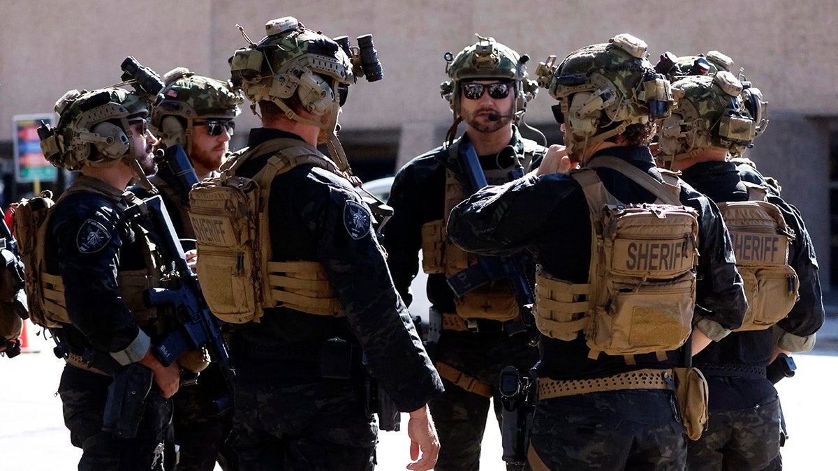 SWAT outside Caesars Superdome