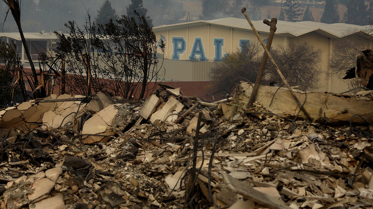 The remains of Palisades High School