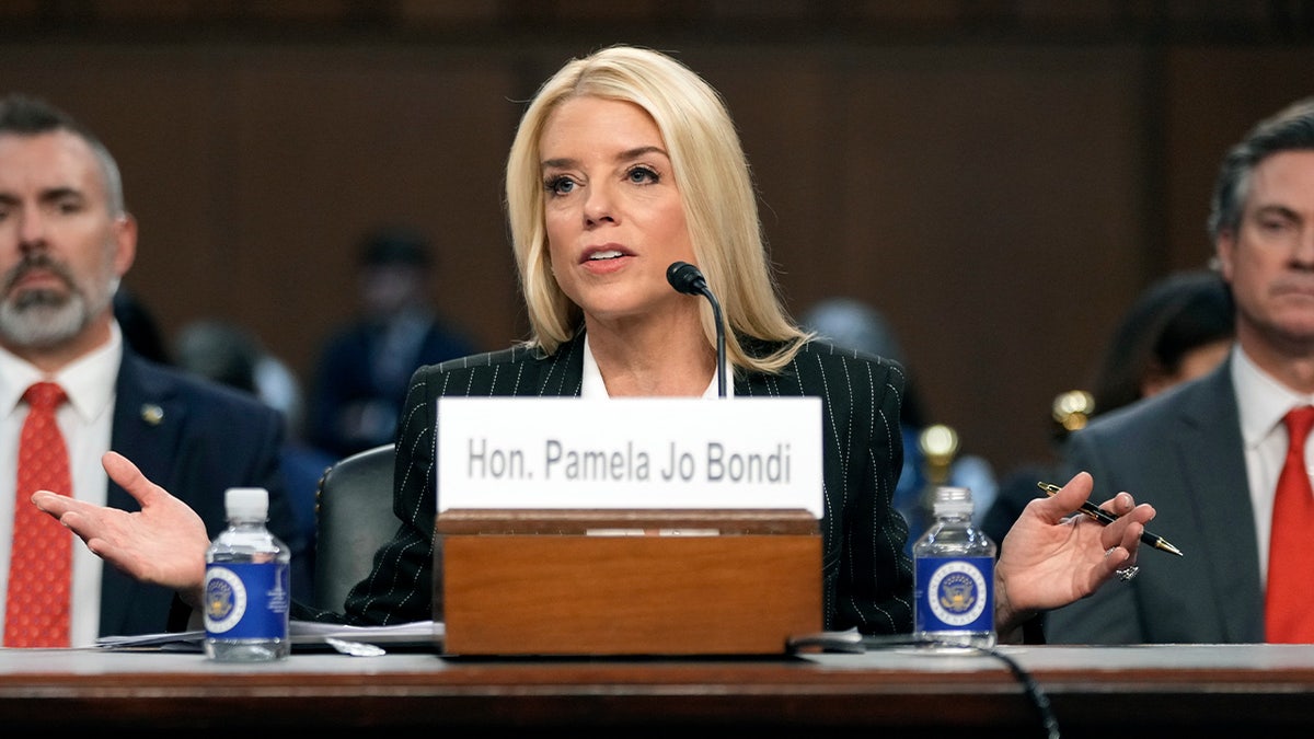 Pam Bondi at a confirmation hearing to be US attorney general