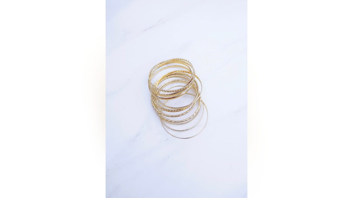 This set of bangles includes 12 bracelets. 