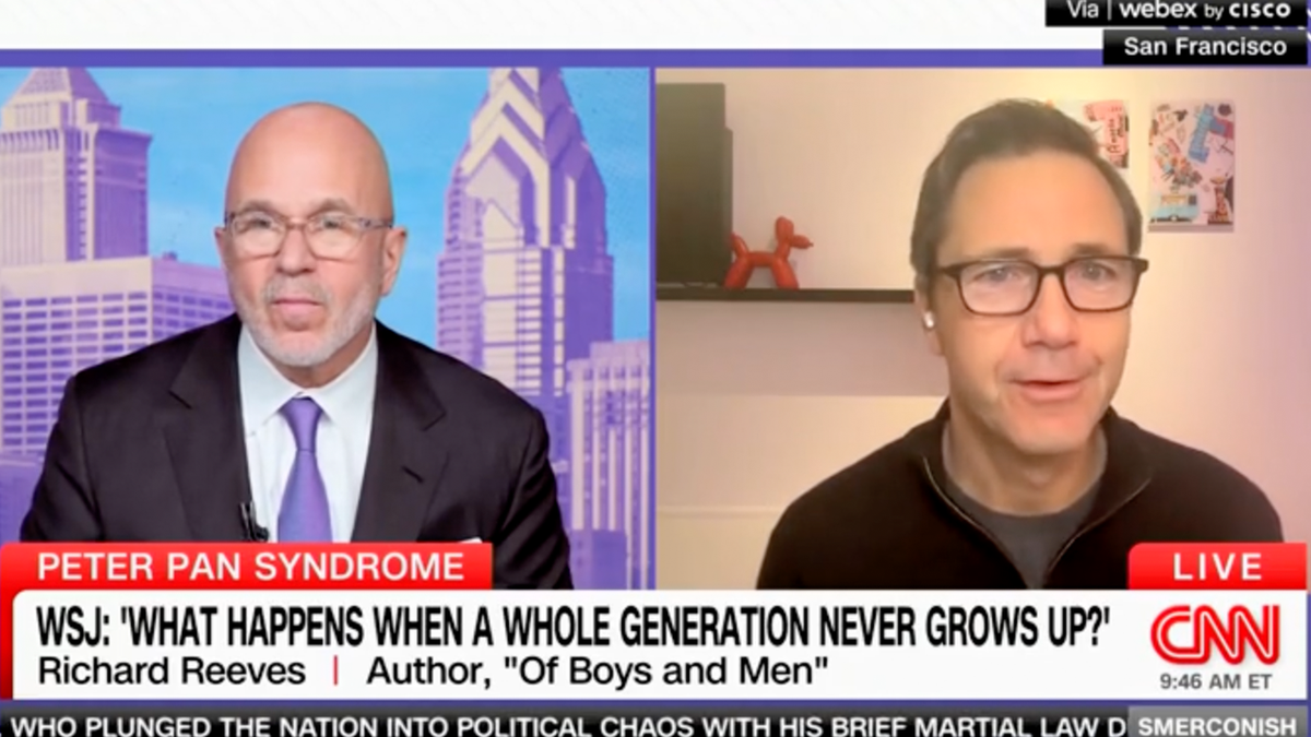 Author tells CNN that number of adult men not able to buy homes, have families is ‘big issue’ for country