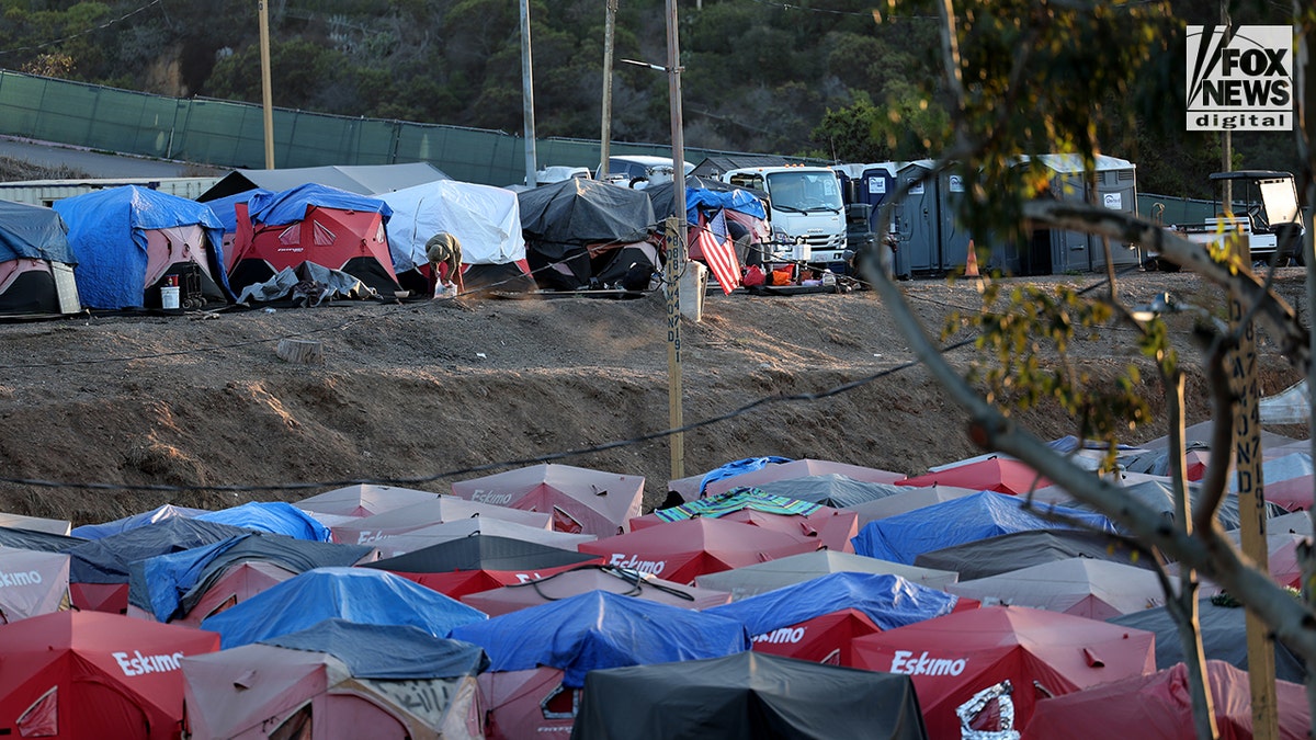 Homeless camp in San Diego