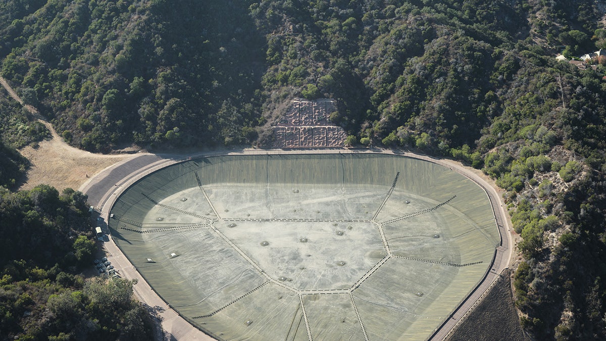 The Santa Ynez reservoir arsenic  seen from above