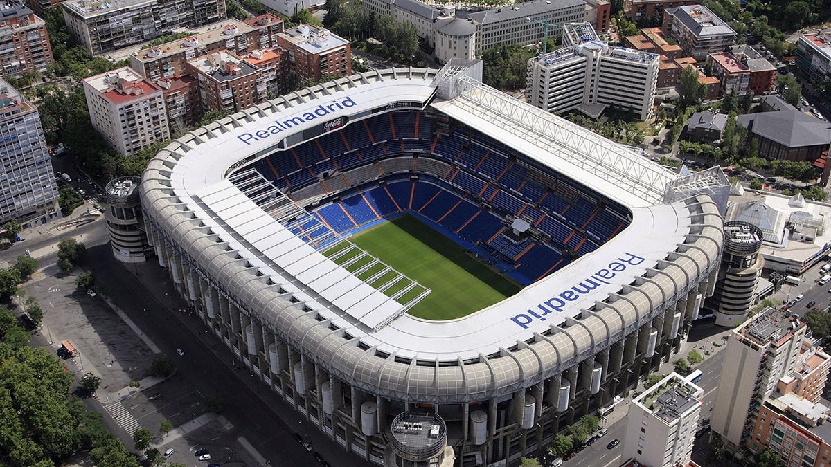 Una vista aérea del Santiago del Real Madrid 