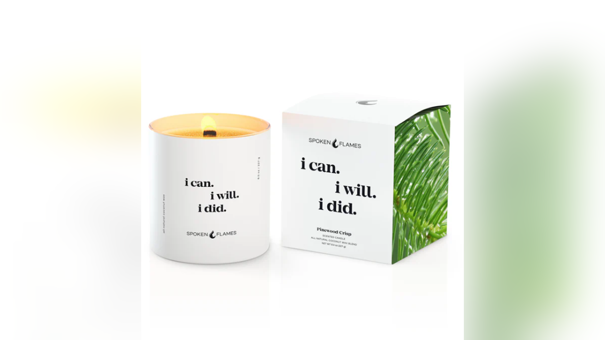 The smell of trees will fill your home when you light this candle. 