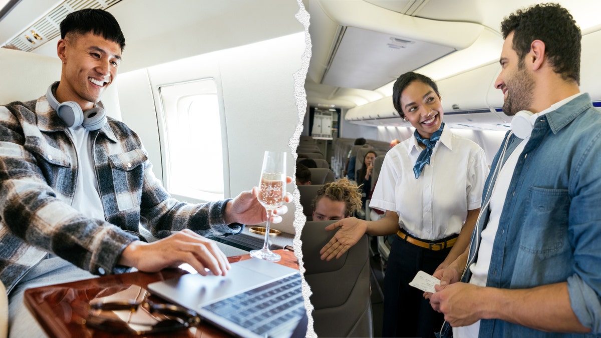 Seat steals drink on flight