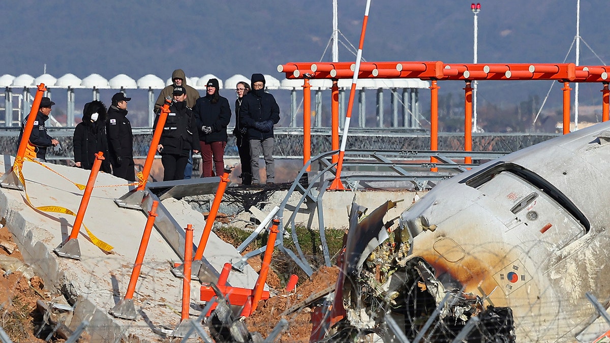 site of a plane crash at Muan International Airport