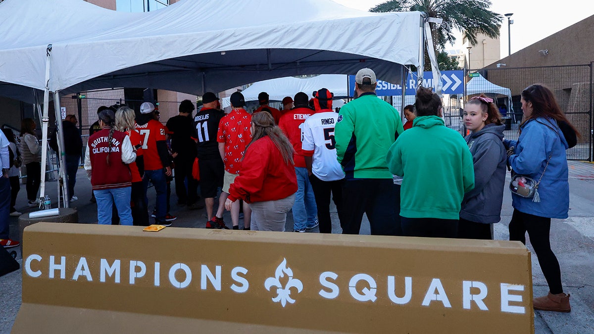 Fans enter security